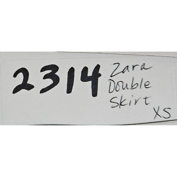 Zara Deconstructed Box Pleat Camel Color Skirt Short Long Pleated Womens XS - Picture 14 of 14